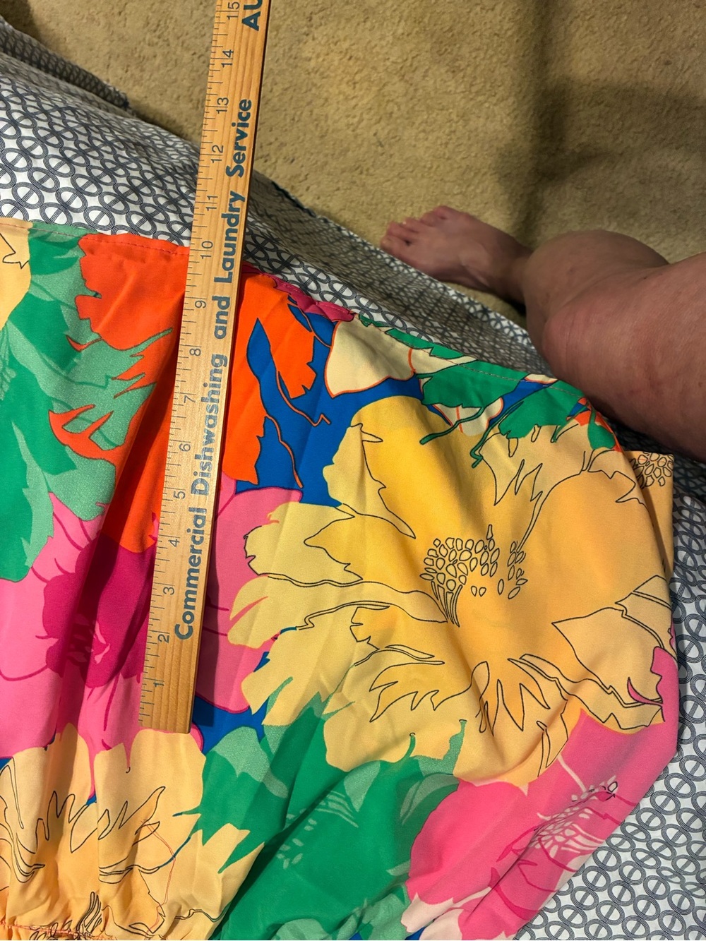 Umgee Bright Floral Sundress in Pink, Yellow & Green size medium - Picture 3 of 10